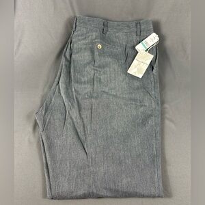 Tommy Bahama Golf Pants Havana Herringbone 46 x 36 Ink Blue Gray Silk